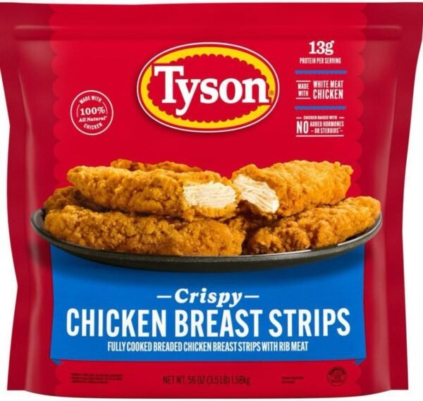 Tyson All natural Perfectly Crispy Chicken Breast Strips with Rib Meat