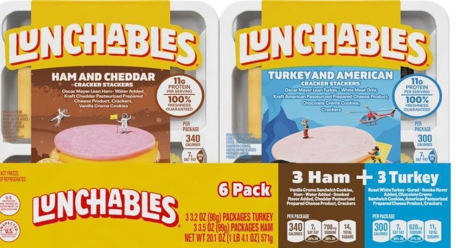 Ham & Cheddar Cheese & Turkey & American Cheese Cracker Stackers Snack Kit Variety Pack