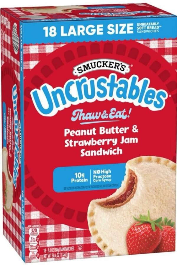 Smucker's Uncrustables Peanut Butter & Strawberry Jam Sandwich